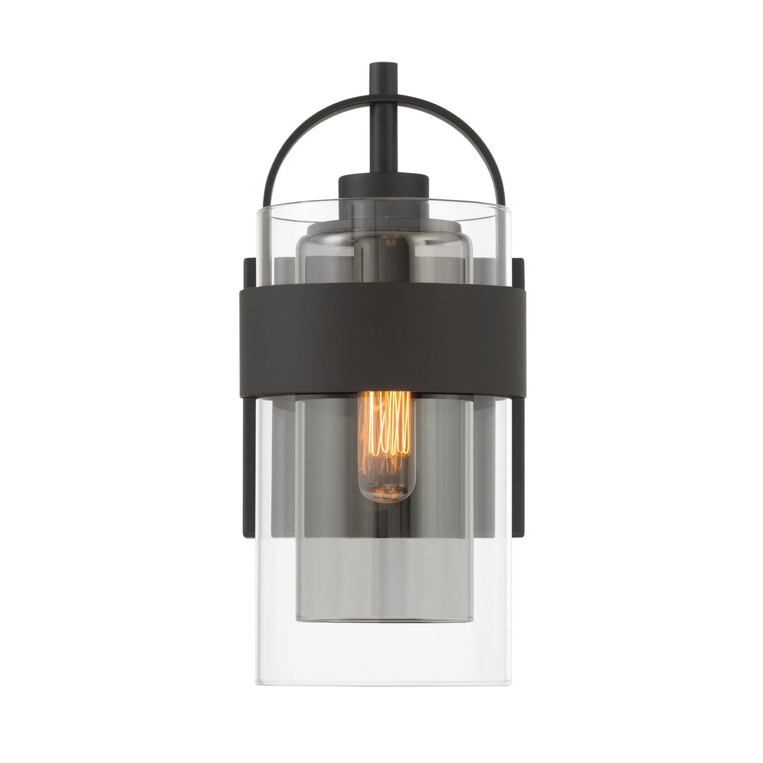 Ravik One Light Bath Sconce in Dark Matte Black Minka-Lavery