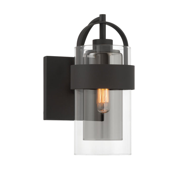 Ravik One Light Bath Sconce in Dark Matte Black Minka-Lavery
