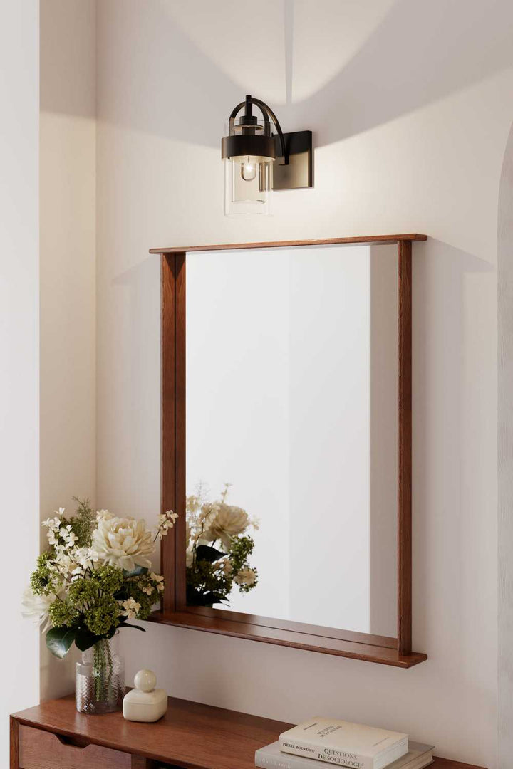 Ravik One Light Bath Sconce in Dark Matte Black Minka-Lavery