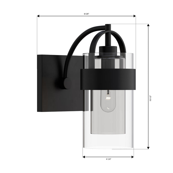 Ravik One Light Bath Sconce in Dark Matte Black Minka-Lavery