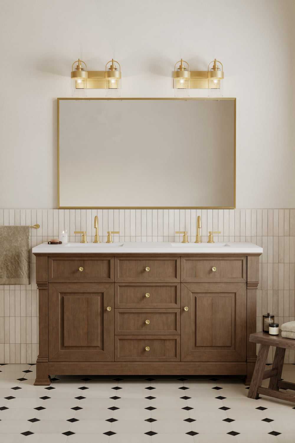 Ravik Two Light Vanity in Legacy Brass Minka-Lavery