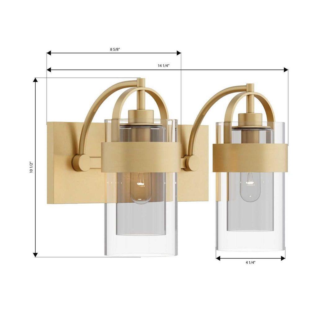 Ravik Two Light Vanity in Legacy Brass Minka-Lavery
