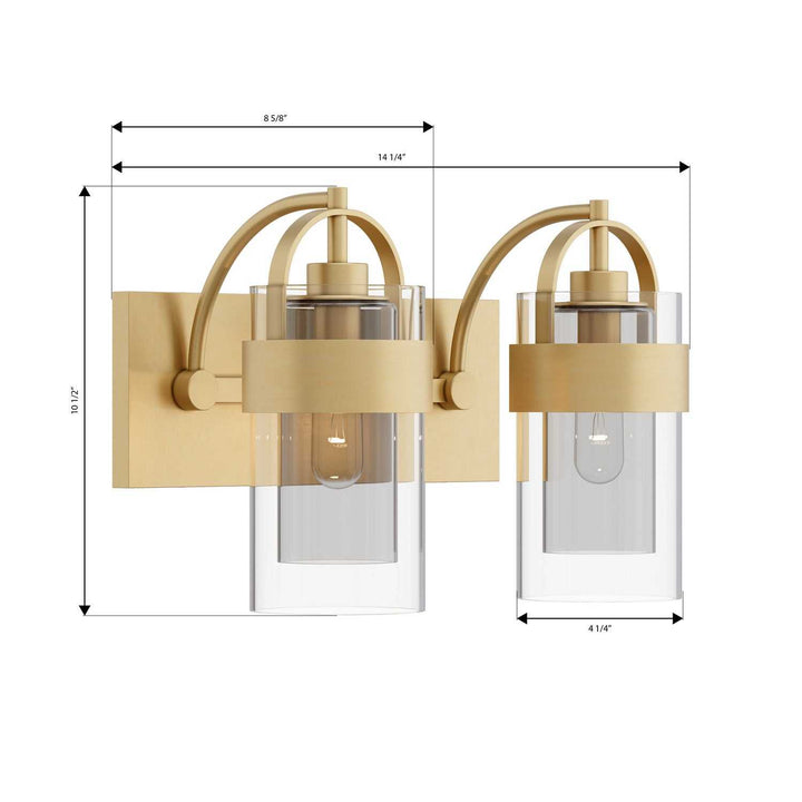 Ravik Two Light Vanity in Legacy Brass Minka-Lavery
