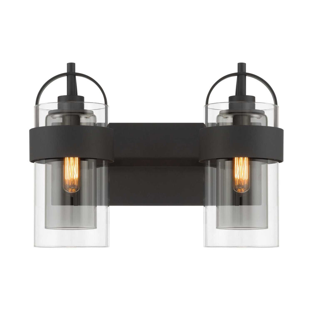 Ravik Two Light Vanity in Dark Matte Black Minka-Lavery