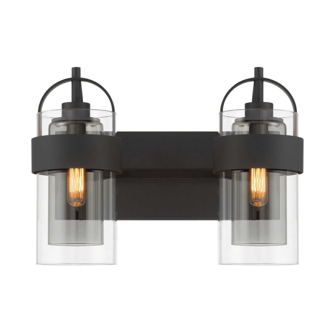 Ravik Two Light Vanity in Dark Matte Black Minka-Lavery