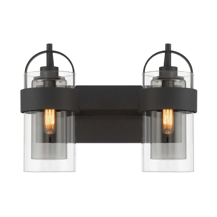 Ravik Two Light Vanity in Dark Matte Black Minka-Lavery