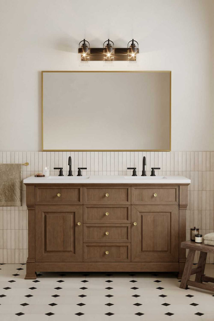 Ravik Three Light Vanity in Dark Matte Black Minka-Lavery
