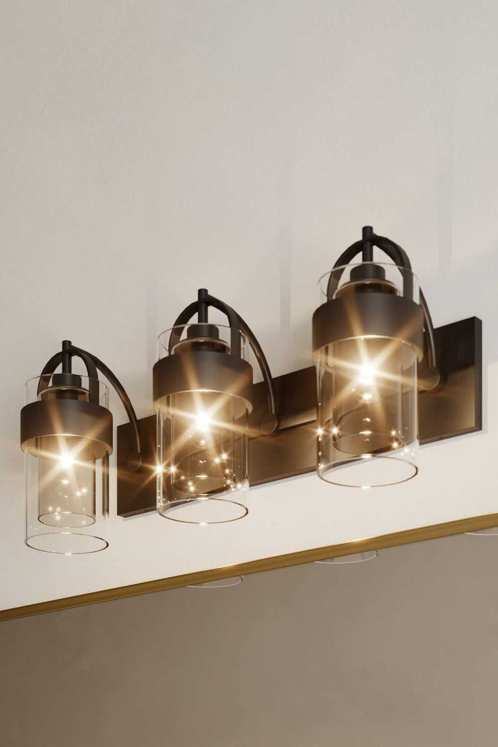 Ravik Three Light Vanity in Dark Matte Black Minka-Lavery