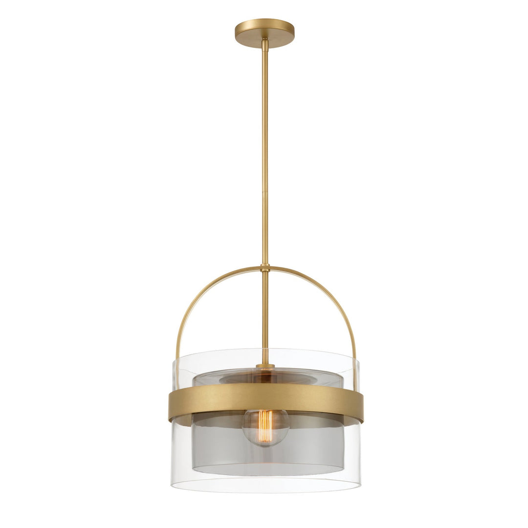 Ravik One Light Convertible Pendant/Semi-Flush Mount in Legacy Brass Minka-Lavery