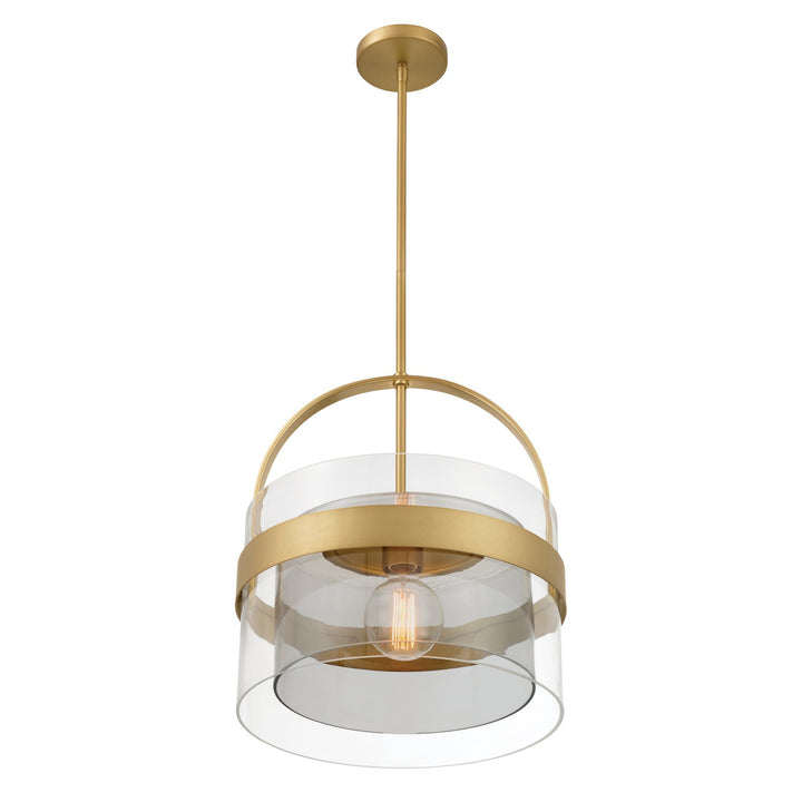 Ravik One Light Convertible Pendant/Semi-Flush Mount in Legacy Brass Minka-Lavery