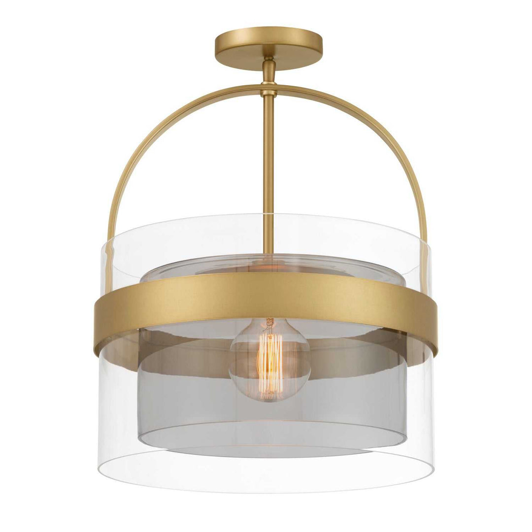 Ravik One Light Convertible Pendant/Semi-Flush Mount in Legacy Brass Minka-Lavery