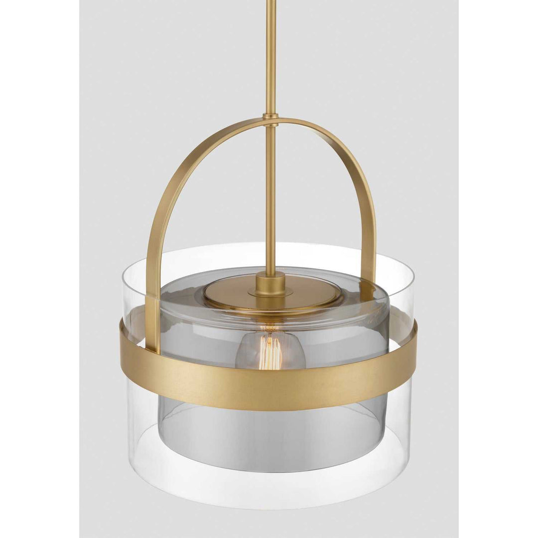 Ravik One Light Convertible Pendant/Semi-Flush Mount in Legacy Brass Minka-Lavery