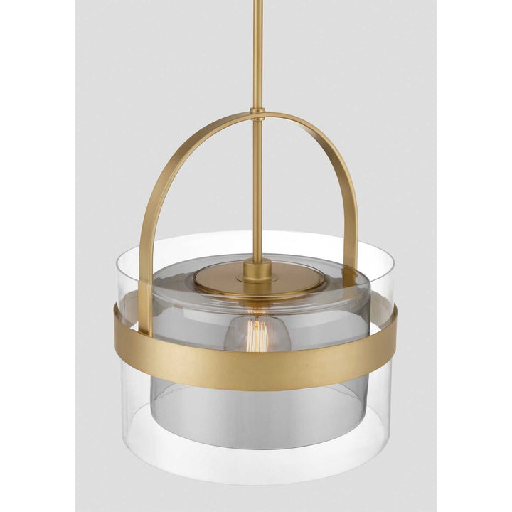 Ravik One Light Convertible Pendant/Semi-Flush Mount in Legacy Brass Minka-Lavery