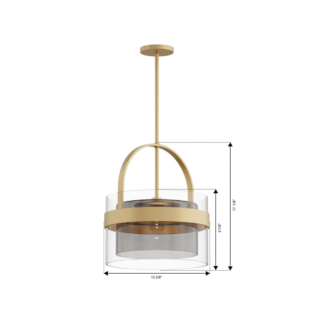 Ravik One Light Convertible Pendant/Semi-Flush Mount in Legacy Brass Minka-Lavery