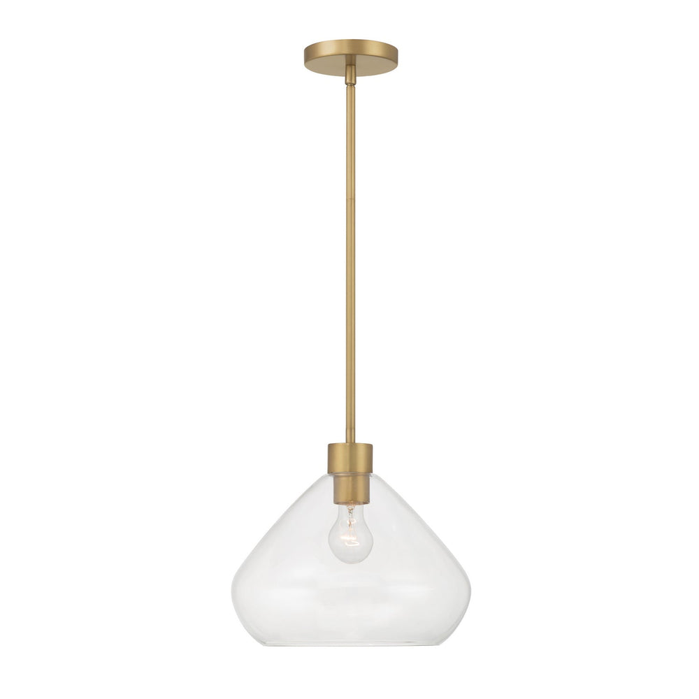 Elaris One Light Pendant in Legacy Brass Minka-Lavery