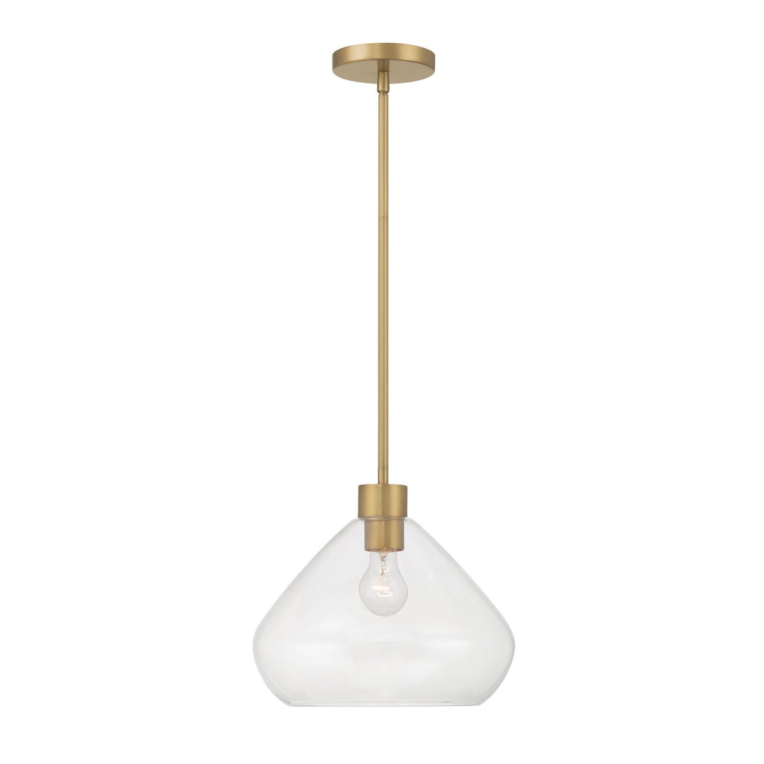 Elaris One Light Pendant in Legacy Brass Minka-Lavery