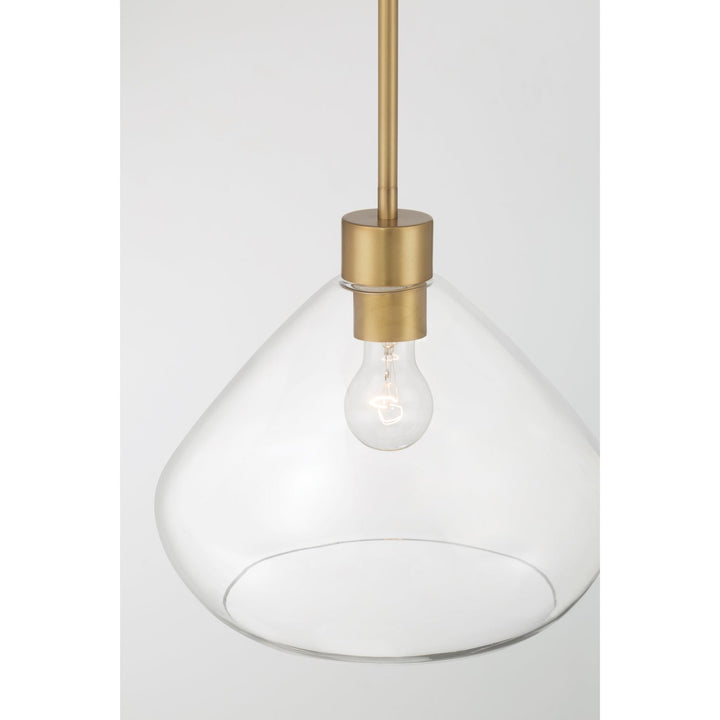 Elaris One Light Pendant in Legacy Brass Minka-Lavery