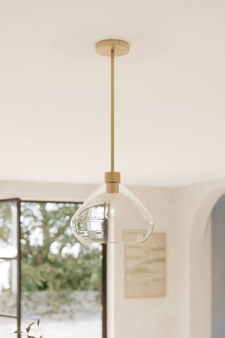 Elaris One Light Pendant in Legacy Brass Minka-Lavery