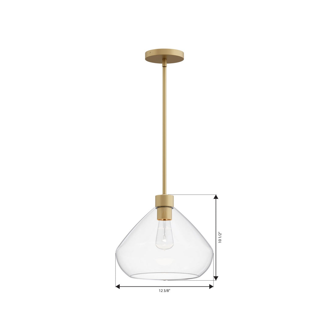 Elaris One Light Pendant in Legacy Brass Minka-Lavery