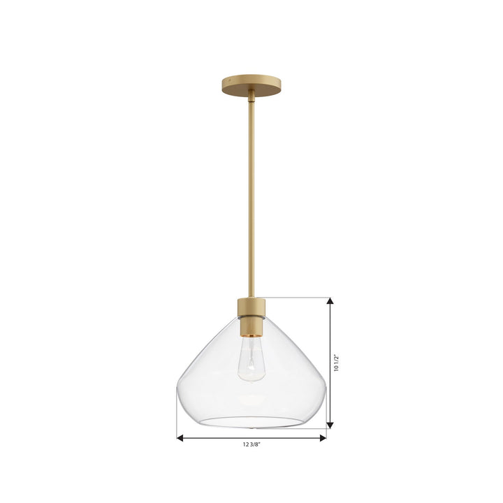 Elaris One Light Pendant in Legacy Brass Minka-Lavery