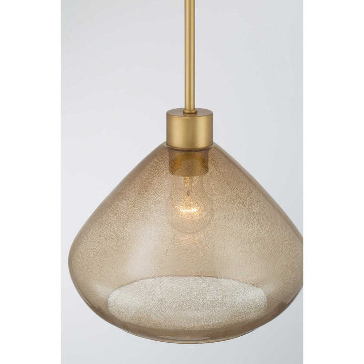 Elaris One Light Pendant in Legacy Brass Minka-Lavery