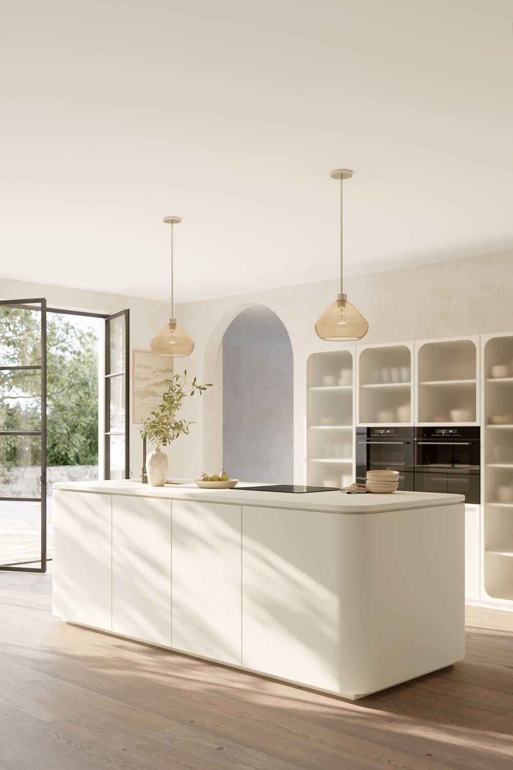 Elaris One Light Pendant in Brushed Nickel Minka-Lavery