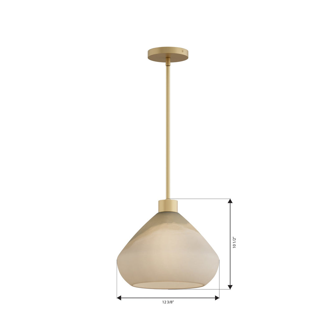 Elaris One Light Pendant in Legacy Brass Minka-Lavery