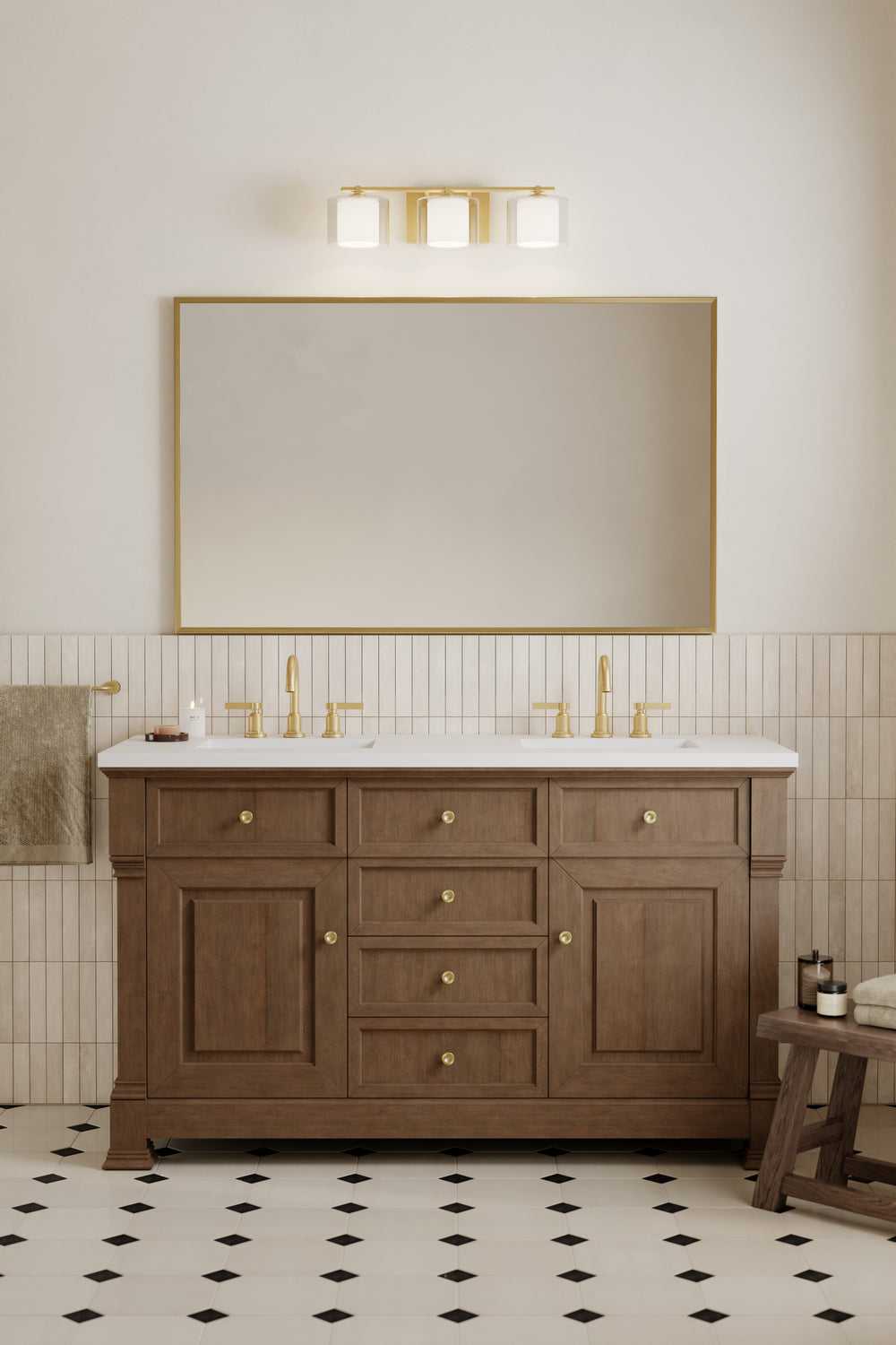 Seville Three Light Vanity in Legacy Brass Minka-Lavery