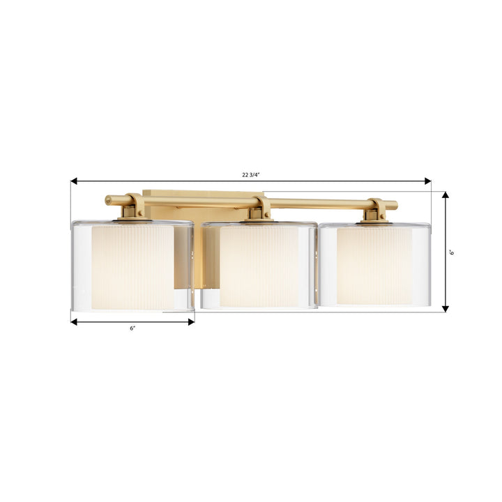 Seville Three Light Vanity in Legacy Brass Minka-Lavery