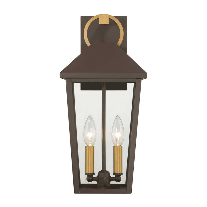 Bayra Two Light Outdoor Wall Lantern in Painted Legacy Brass Minka-Lavery