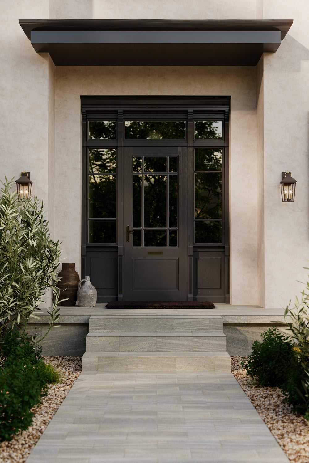 Bayra Two Light Outdoor Wall Lantern in Painted Legacy Brass Minka-Lavery