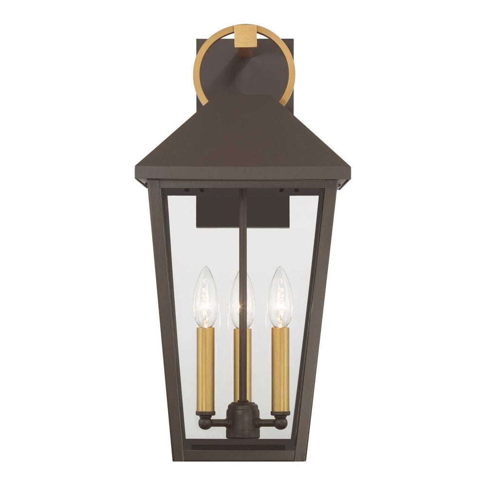 Bayra Three Light Outdoor Wall Lantern in Painted Legacy Brass Minka-Lavery