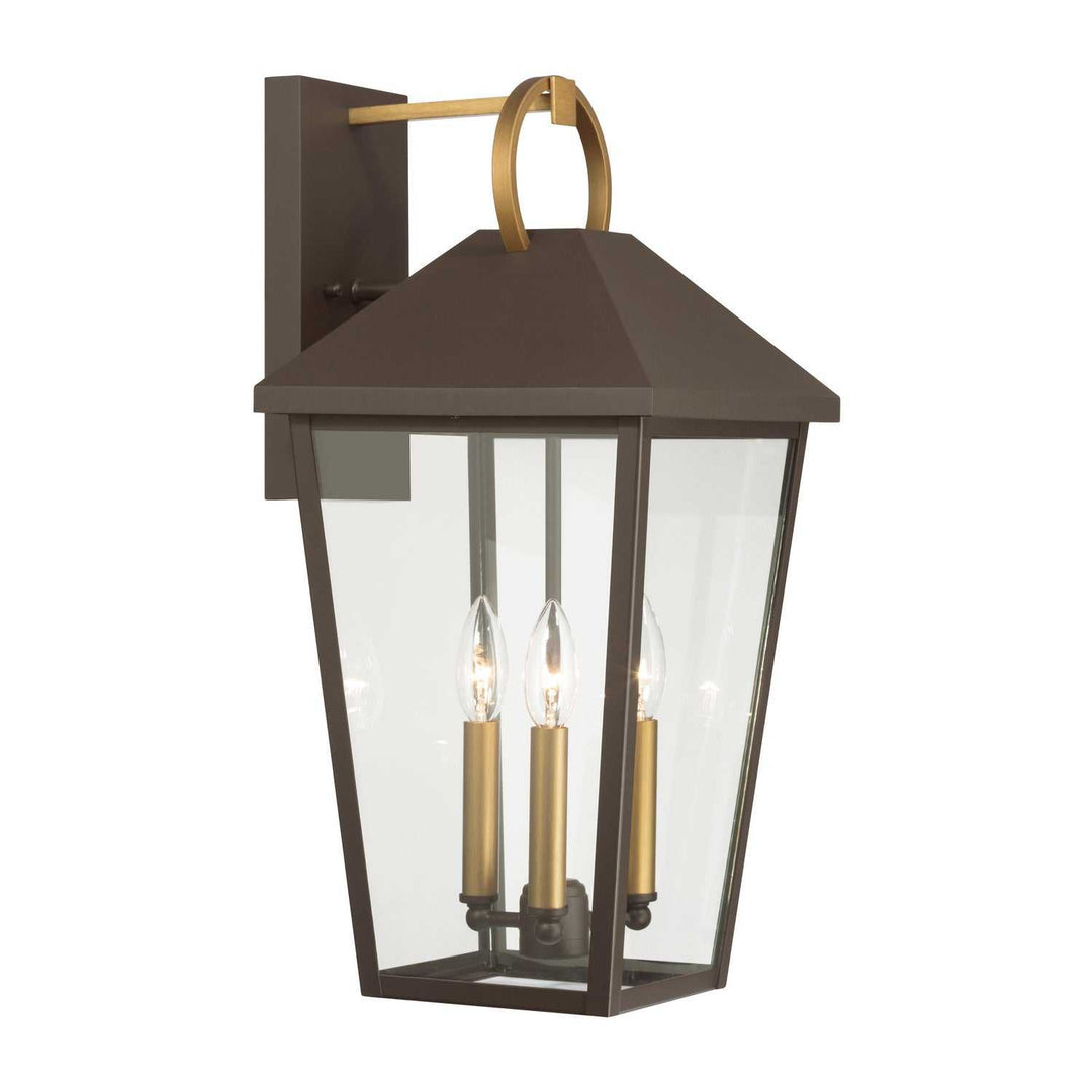 Bayra Three Light Outdoor Wall Lantern in Painted Legacy Brass Minka-Lavery