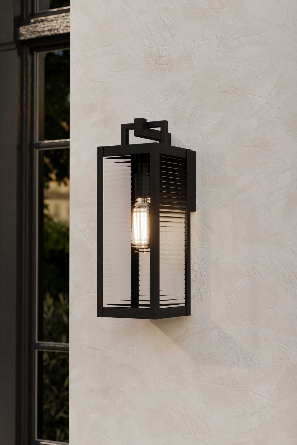 Edgewood One Light Outdoor Wall Sconce in Dark Matte Black Minka-Lavery