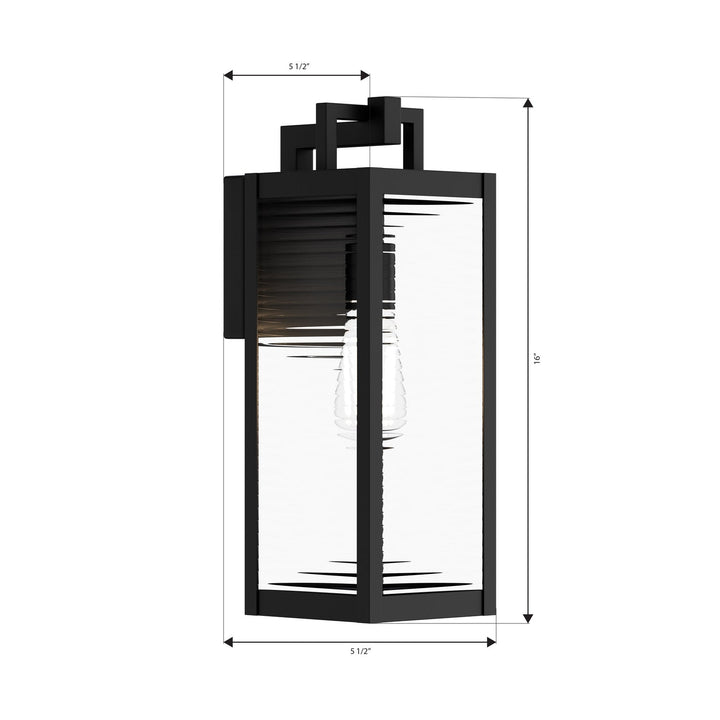 Edgewood One Light Outdoor Wall Sconce in Dark Matte Black Minka-Lavery