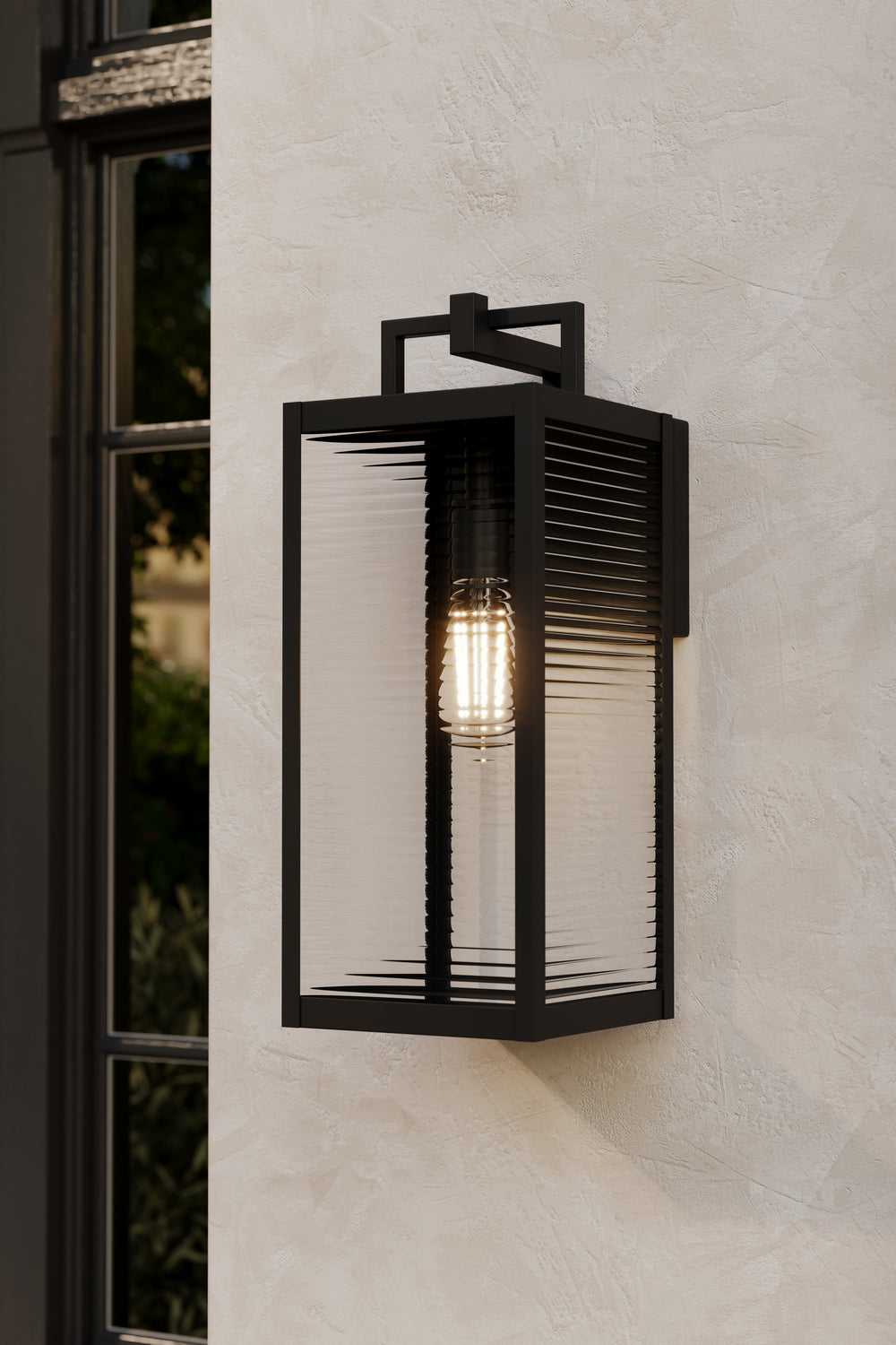 Edgewood One Light Outdoor Wall Sconce in Dark Matte Black Minka-Lavery