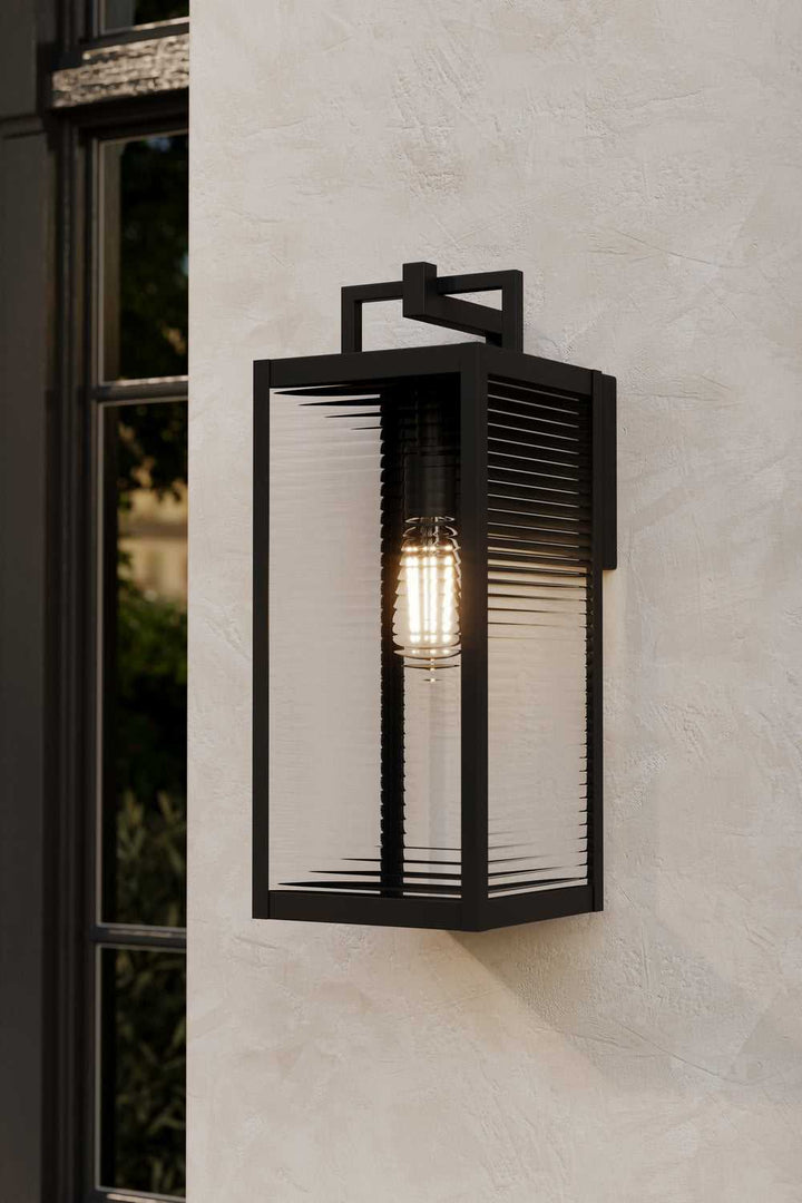 Edgewood One Light Outdoor Wall Sconce in Dark Matte Black Minka-Lavery