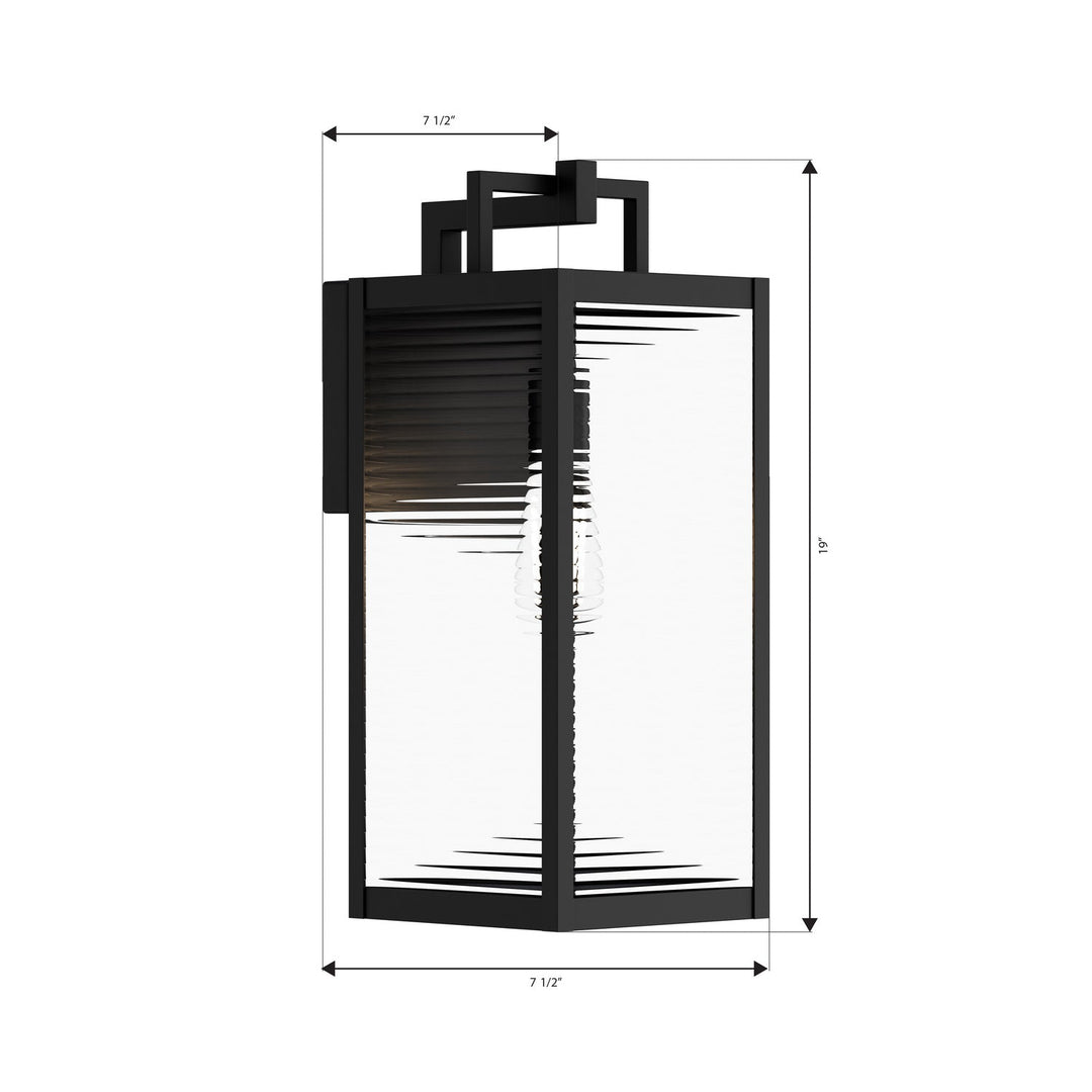 Edgewood One Light Outdoor Wall Sconce in Dark Matte Black Minka-Lavery