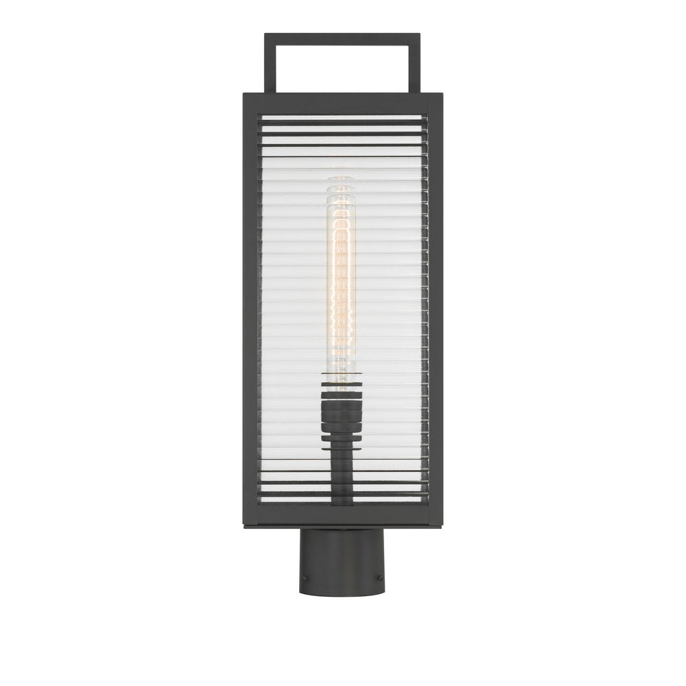 Edgewood One Light Outdoor Post Mount in Dark Matte Black Minka-Lavery