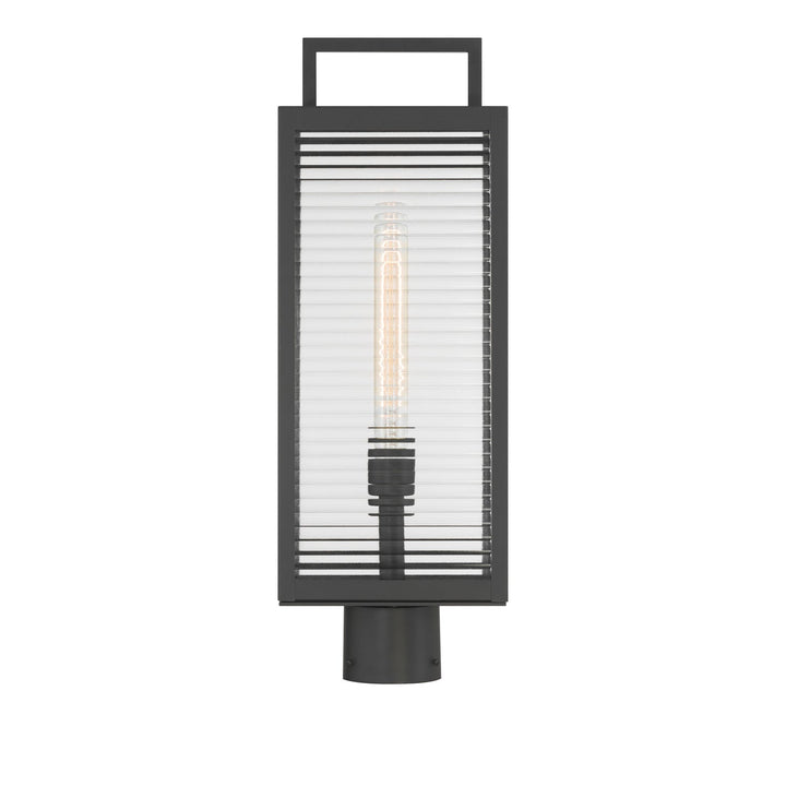 Edgewood One Light Outdoor Post Mount in Dark Matte Black Minka-Lavery