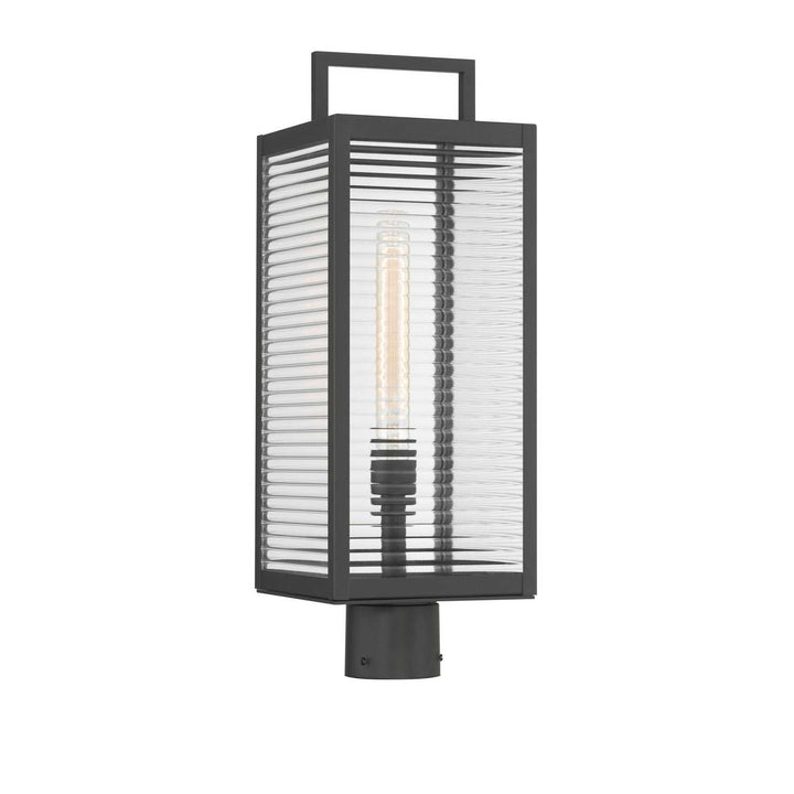 Edgewood One Light Outdoor Post Mount in Dark Matte Black Minka-Lavery