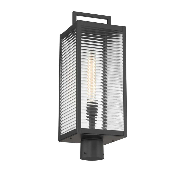 Edgewood One Light Outdoor Post Mount in Dark Matte Black Minka-Lavery