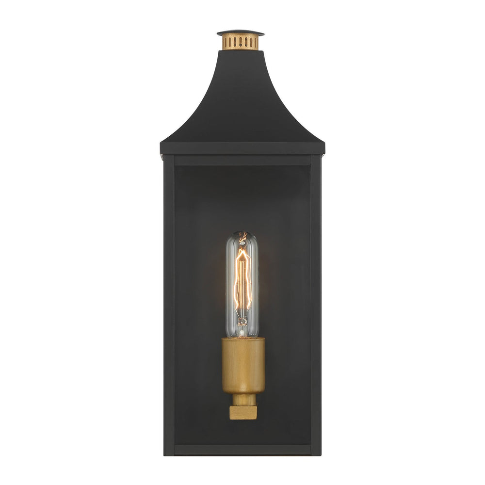 Hurstborne One Light Outdoor Wall Lantern in Dark Matte Black Minka-Lavery