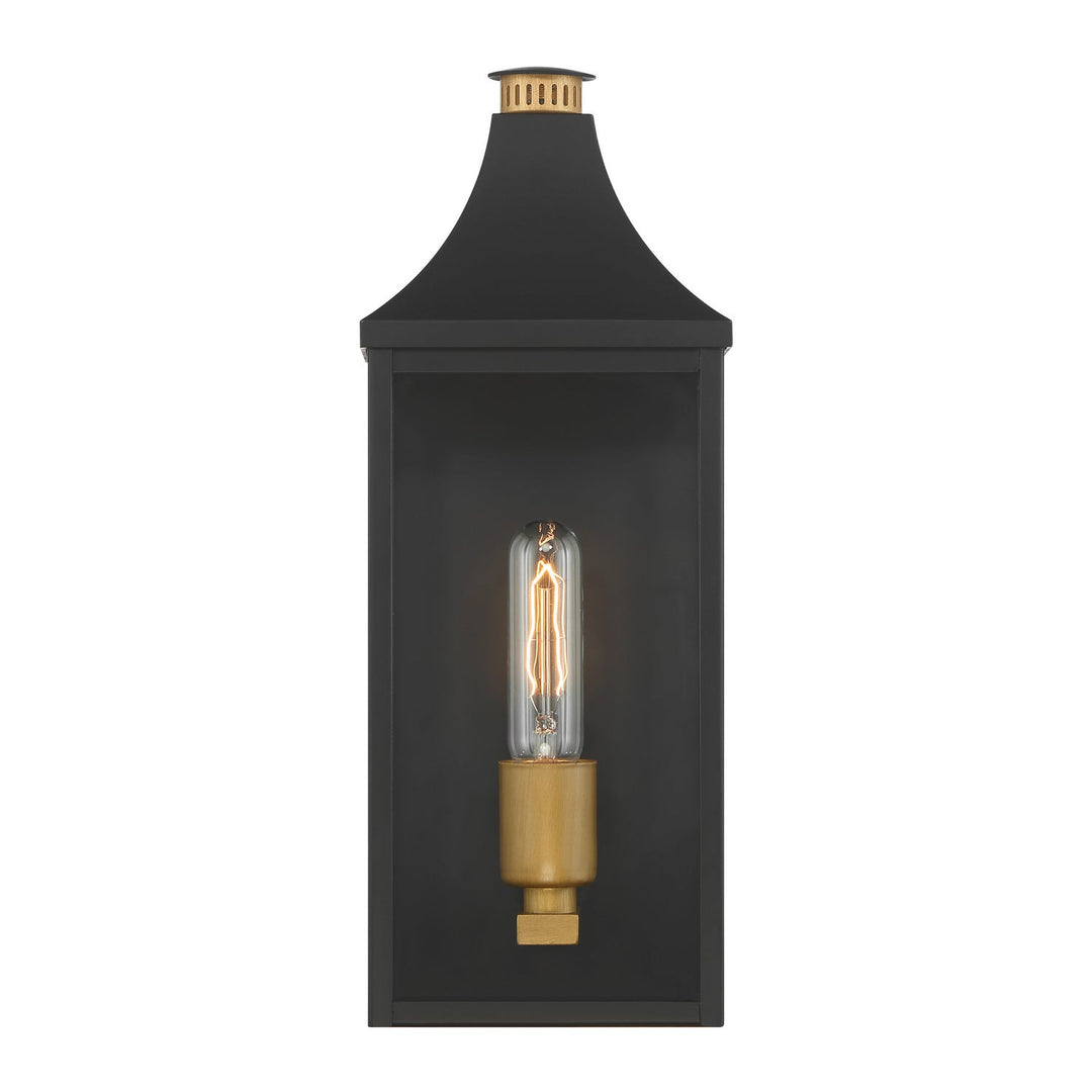 Hurstborne One Light Outdoor Wall Lantern in Dark Matte Black Minka-Lavery