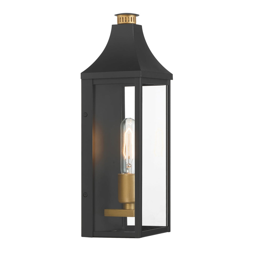 Hurstborne One Light Outdoor Wall Lantern in Dark Matte Black Minka-Lavery