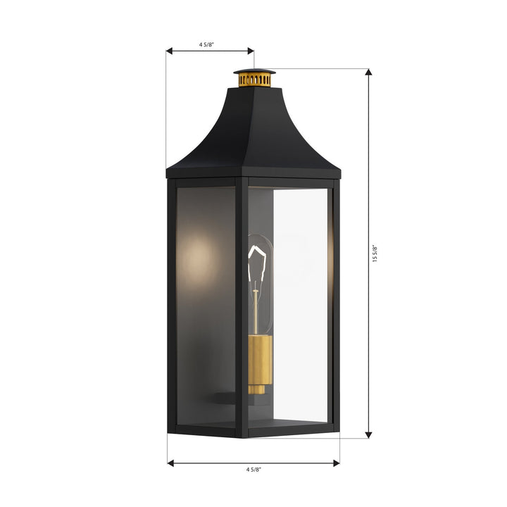 Hurstborne One Light Outdoor Wall Lantern in Dark Matte Black Minka-Lavery