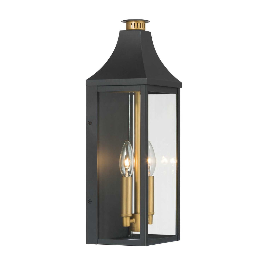 Hurstborne Two Light Outdoor Wall Lantern in Dark Matte Black Minka-Lavery