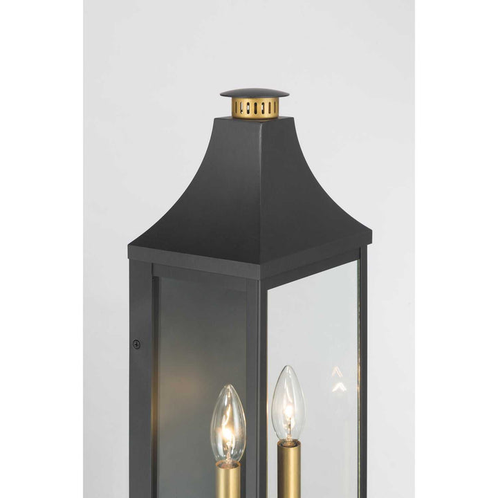Hurstborne Two Light Outdoor Wall Lantern in Dark Matte Black Minka-Lavery