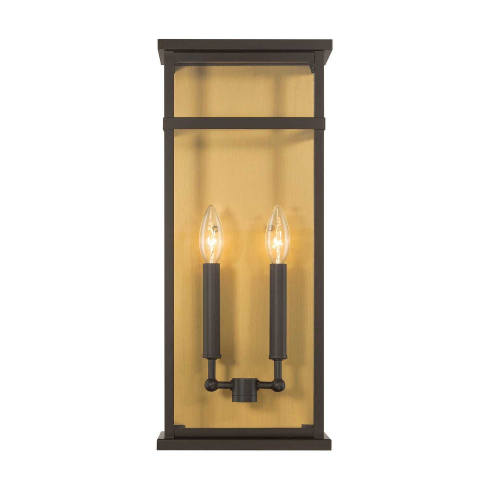 Briarlane Two Light Outdoor Wall Sconce in Painted Legacy Brass Minka-Lavery