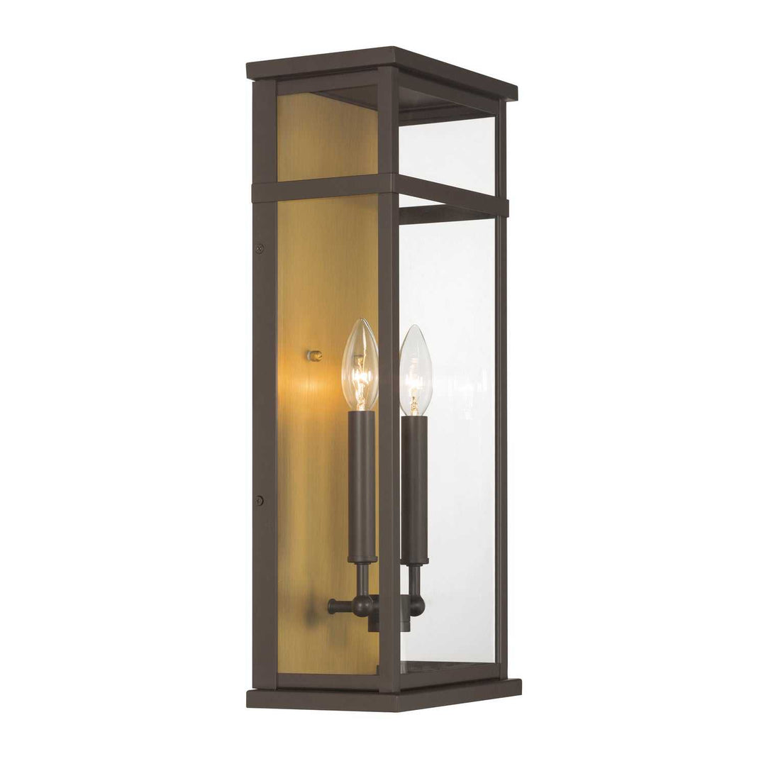 Briarlane Two Light Outdoor Wall Sconce in Painted Legacy Brass Minka-Lavery
